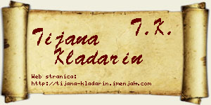 Tijana Kladarin vizit kartica